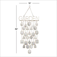 36" White Metal Eclectic Garden Windchime