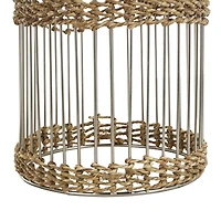 Silver Textured Rounded Dome Metal Planter Set