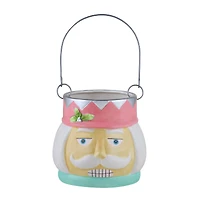 5" Pastel Nutcracker Nostalgic Ceramic Container