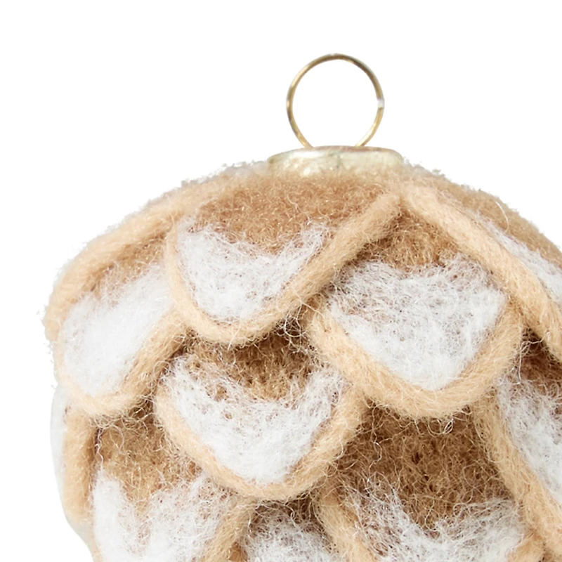 Christmas Frosted Pinecone Ornament Felting Kit by Loops & Threads®