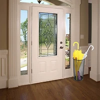 Mind Reader Black Metal Mesh Umbrella Holder Basket