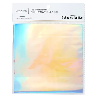 18 Packs: 5 ct. (90 total) 5.5" Holographic Foil Transfer Sheets by Recollections