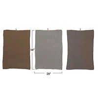 Hello Honey® Neutral Cotton Knit Tea Towel Set