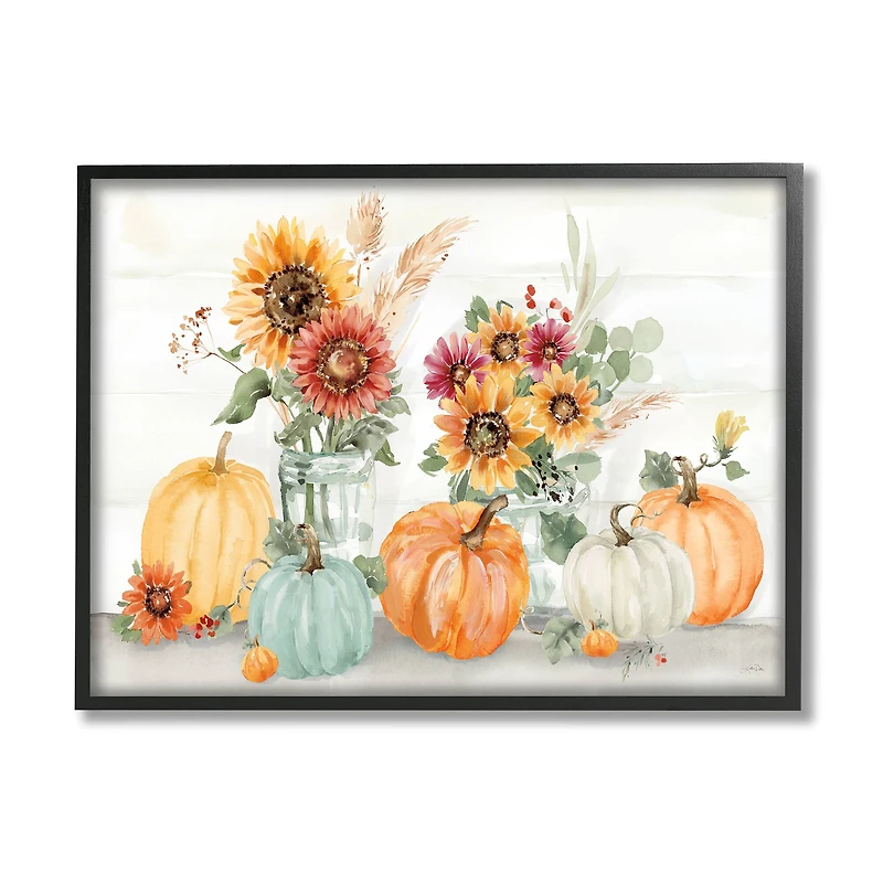 Stupell Industries Autumn Ramble Country Bouquets Framed Giclee Art