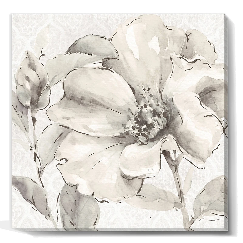 Designart - Indigold Grey Peonies IV