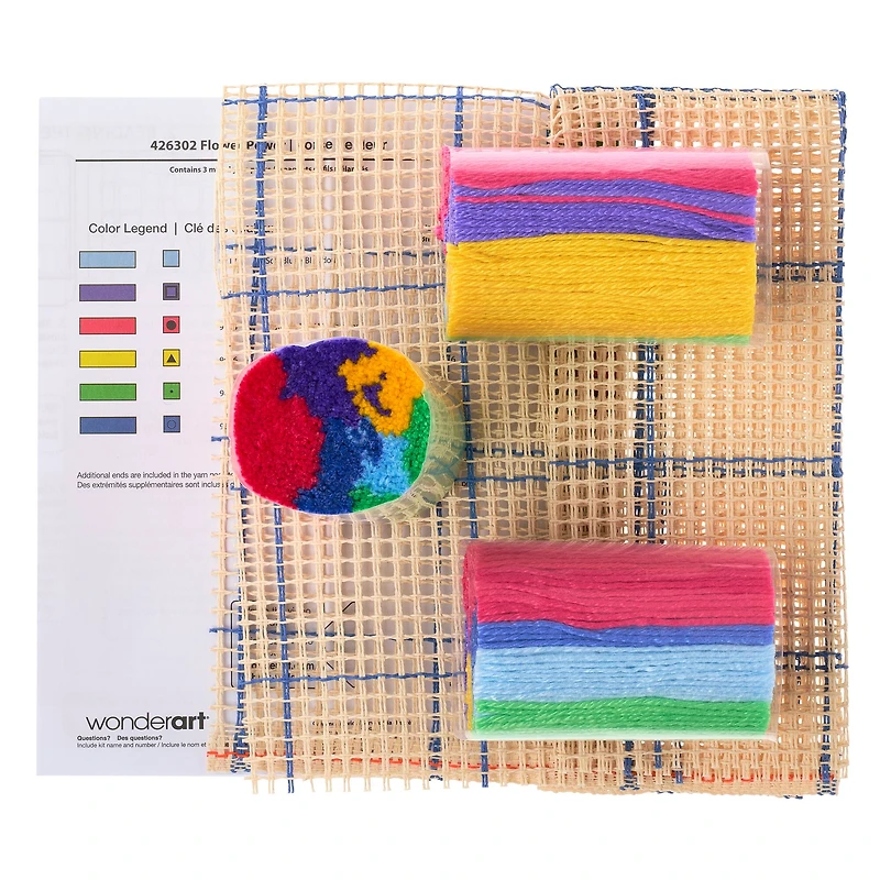 WonderArt® Shaggy Flower Power Latch Hook Kit