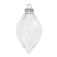 4 Pack 4.5" Clear DIY Plastic Teardrop Ornaments by Make Market®