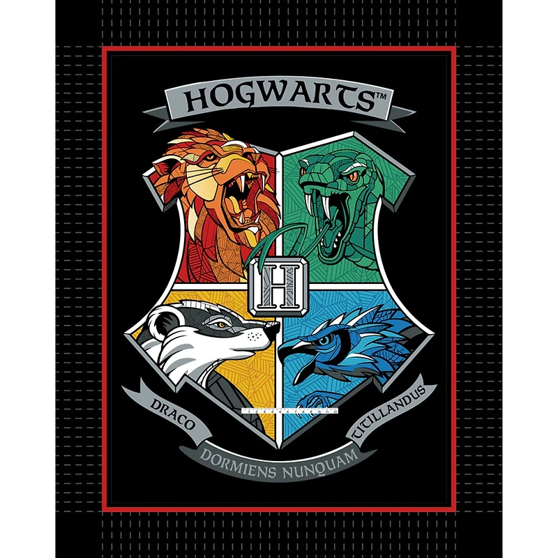 Harry Potter™ 43" x 55" Hogwarts™ Crest No Sew Fleece Throw Kit