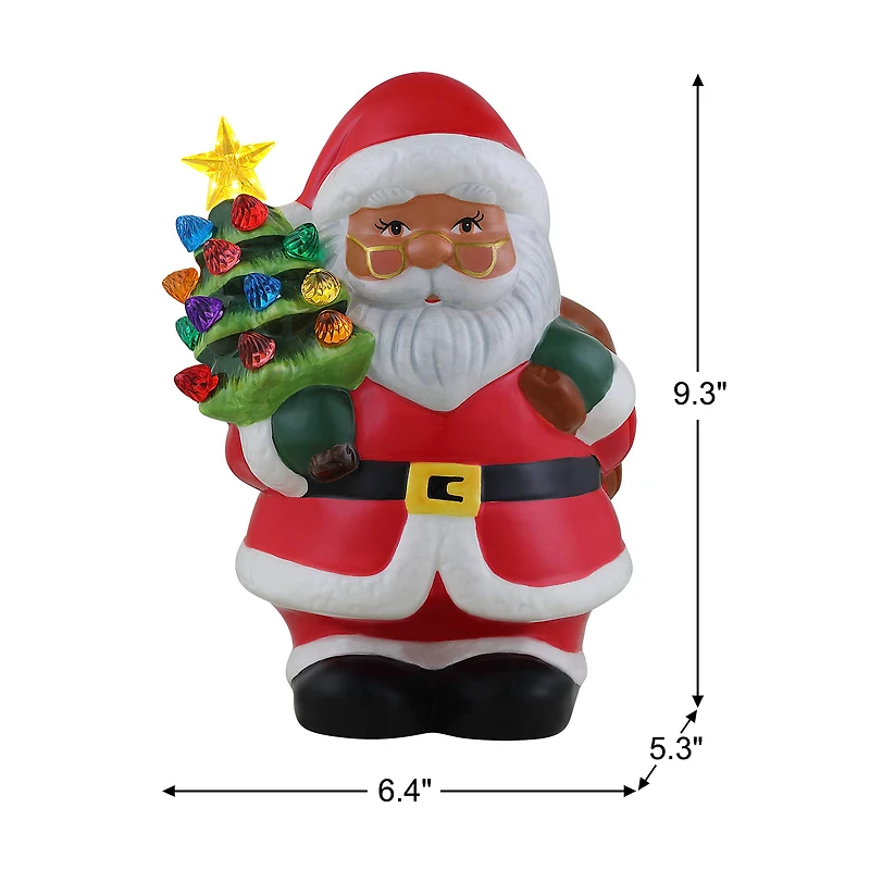 Mr Christmas 9" Nostalgic Santa Ceramic Figure