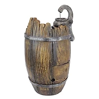 Design Toscano Farm Cistern Barrel Illuminated Garden Fountain