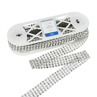 1.29" Silver Round Rhinestone Mesh Trim by Celebrate It® Fashion Mode