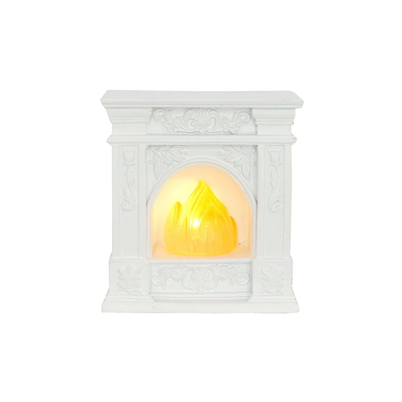 Miniature White LED Fireplace by Make Market®