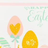 72" Pastel Happy Easter Striped Table Runner