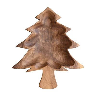 Hello Honey® Acacia Wood Christmas Tree Shaped Serving Bowl