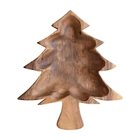 Hello Honey® Acacia Wood Christmas Tree Shaped Serving Bowl