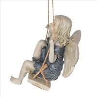 Design Toscano 11.5" Summertime Fairy on a Swing Statue
