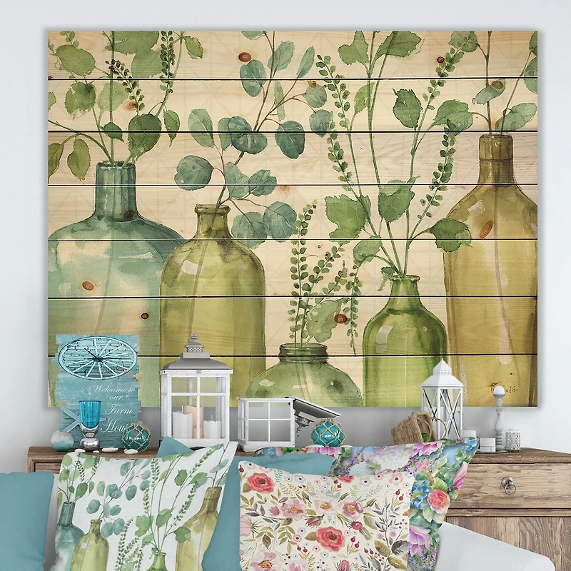 Designart - Mixed Botanical Green Leaves I0