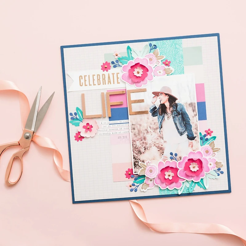 We R Memory Keepers® Floral Stamp, Die & Emboss Kit