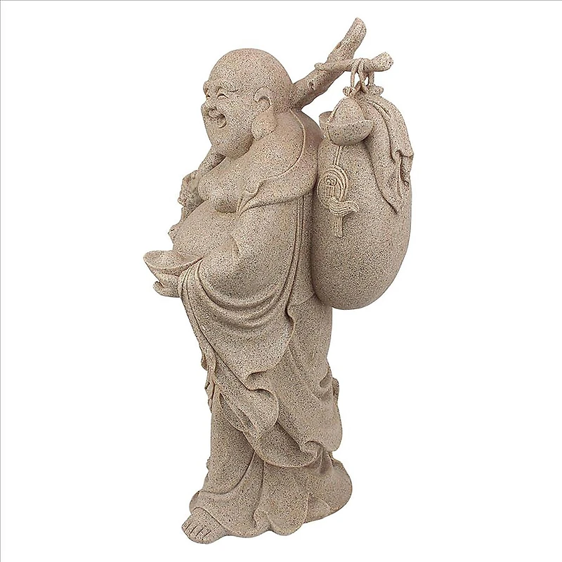 Design Toscano 16.5" Wandering Happy Hotei Buddha Statue