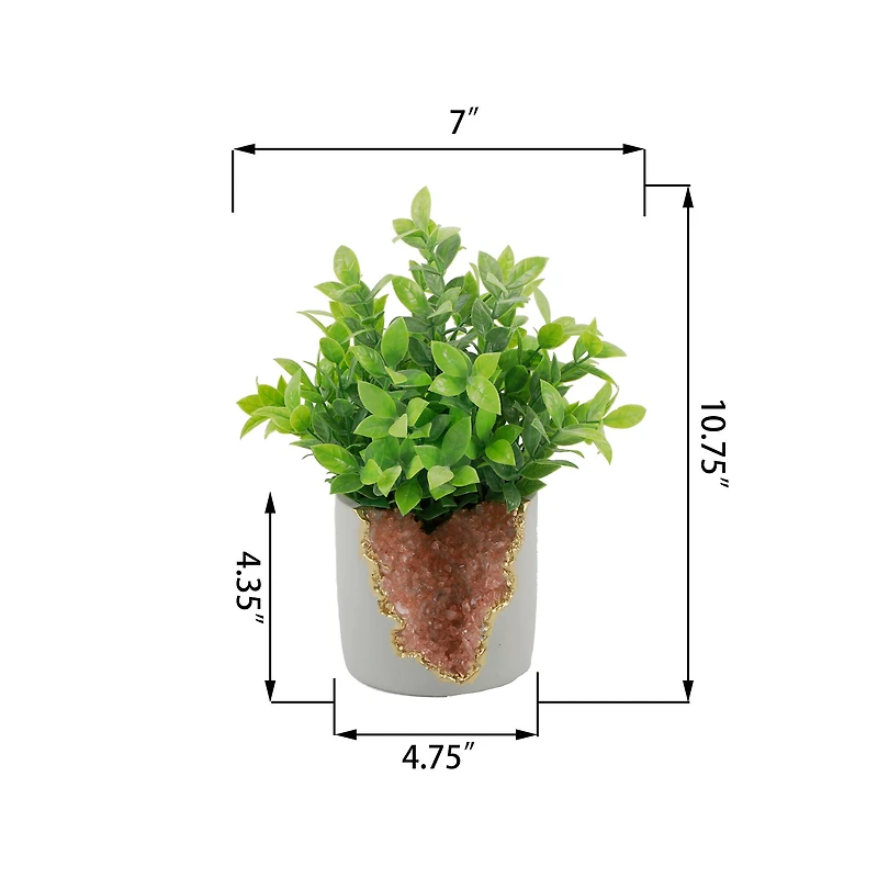 Flora Bunda® 11" Tea Leaf in Pink Crystal Planter