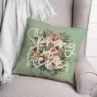 Spring is Here Floral Throw Pillow