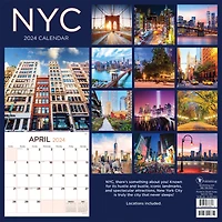 TF Publishing 2024 NYC Wall Calendar