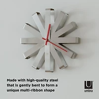 Umbra 12" Steel Ribbon Round Wall Clock