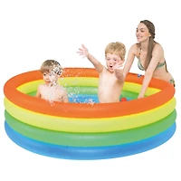 Pool Central® 59" Blue and Yellow Ring Inflatable Swimming Pool for Children