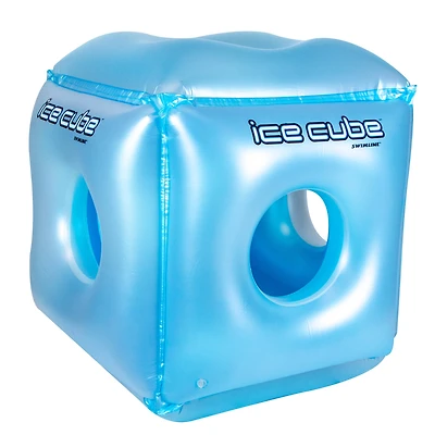 Swimline 49" Blue Inflatable Ice Cube Habitat Pool Float