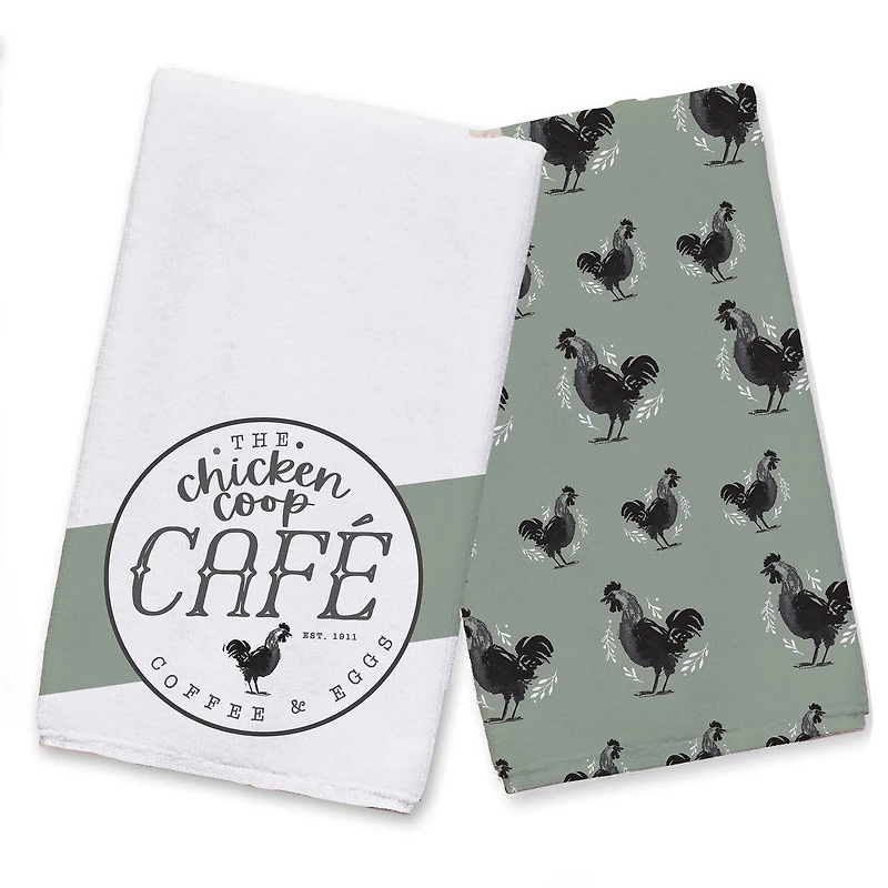 Chicken Coop Café Tea Towel Set