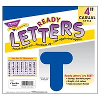 TREND Enterprises® Royal Blue 4" Casual Uppercase Ready Letters®, 6 Packs