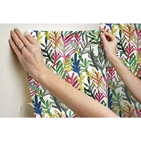 RoomMates Vibrant Canvas Peel & Stick Wallpaper