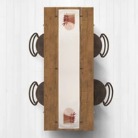 Warm Crescent Moon in Window View Cotton Twill Table Runner