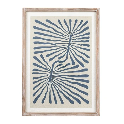 Hello Honey® 27.5" Multicolor Scandinavian Wood Framed Abstract Wall Art with Glass Cover
