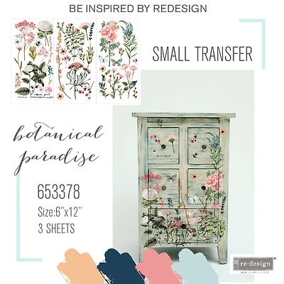 Prima® Re-Design® Botanical Paradise Décor Transfers