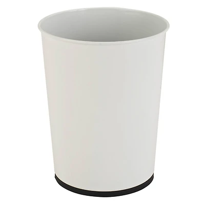 Bath Bliss White Stainless Steel Trash Can