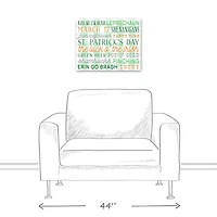 St Pat Day Words Canvas 16" x 20" Canvas Wall Art