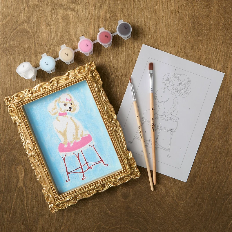 Poodle Paint-by-Number Framed Mini Kit by Artist's Loft®