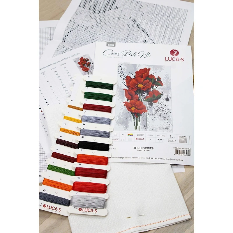 Luca-s The Poppies Counted Cross-Stitch Kit