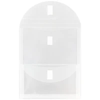 JAM Paper 9.75" x 11.5" Clear 2-Pocket Plastic Hook & Loop Closure Envelopes, 12ct.