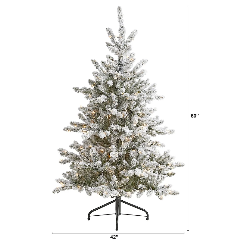 5ft. Pre-Lit West Virginia Spruce Artificial Christmas Tree, Clear LED Lights
