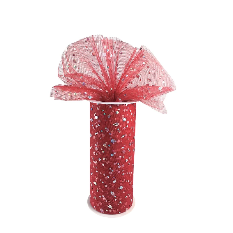 6" x 8yd. Holographic Dot Tulle by Celebrate It