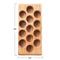 Hello Honey® 12" Acacia Wood Egg Tray