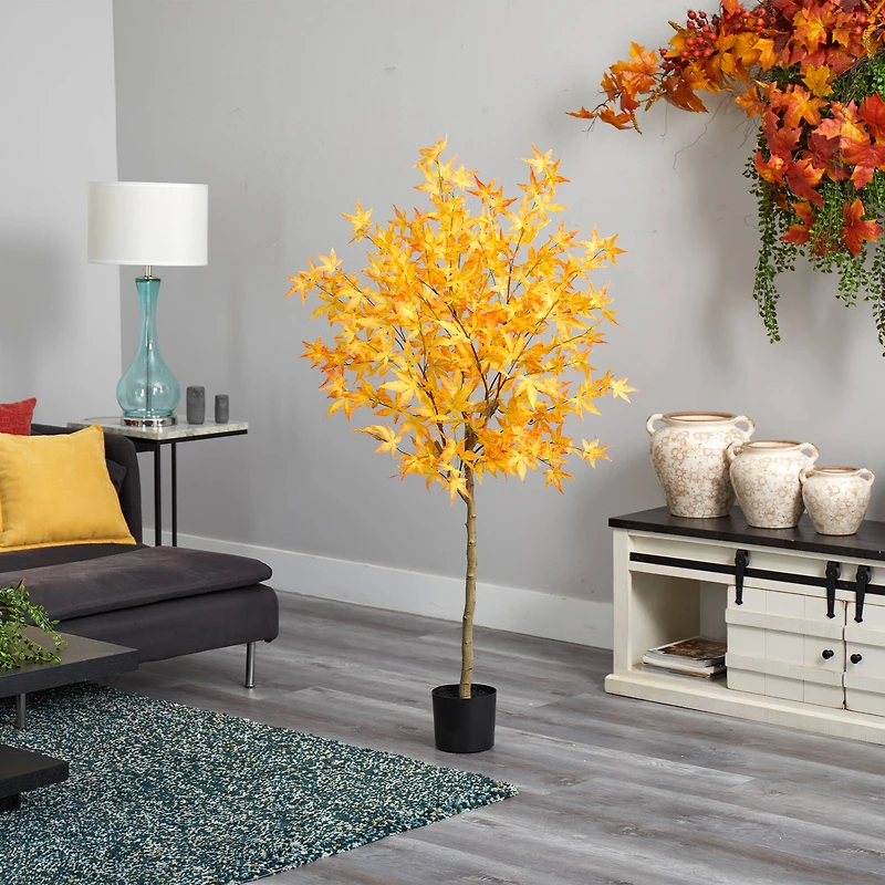 5ft. Yellow Autumn Maple Artificial Fall Tree