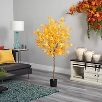 5ft. Yellow Autumn Maple Artificial Fall Tree