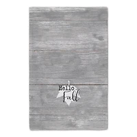 Hello Fall Gray Leaf Tea Towel Set