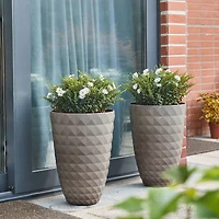 Glitzhome® 19.7" Eco-Friendly Oversized Faux Ceramic Pot Planters, 2ct.