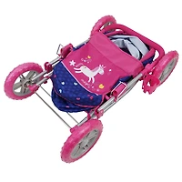 509 Crew Unicorn Doll Pram with Large Wheels
