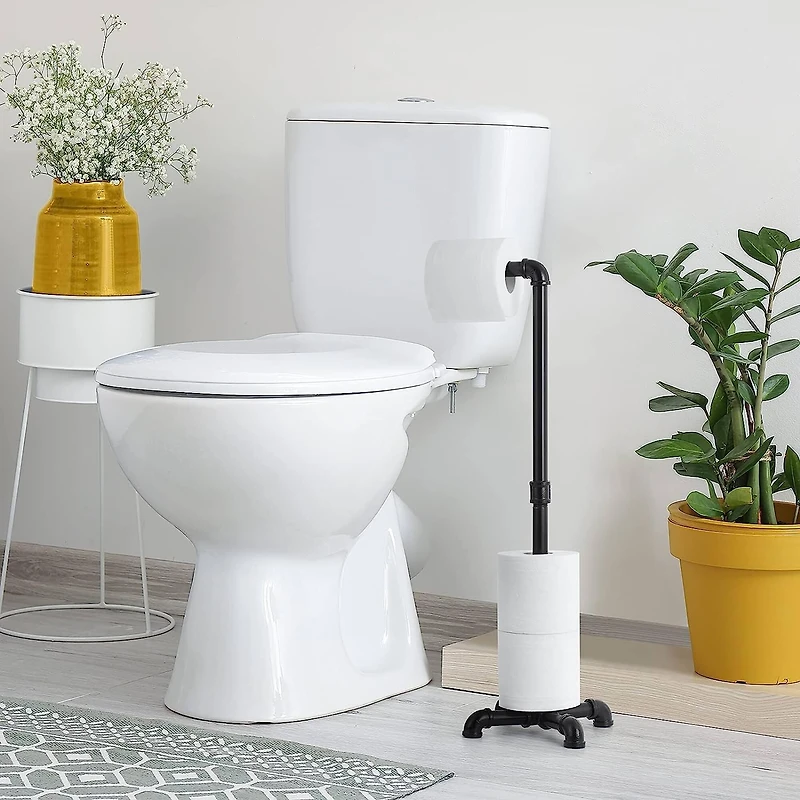 Black Toilet Paper Holder Stand, 2ct.