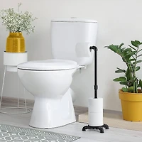 Black Toilet Paper Holder Stand, 2ct.